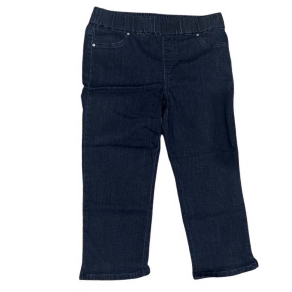 Chico's Women's Pull On Elastic Waist Jegging Capri Jeans Size 8